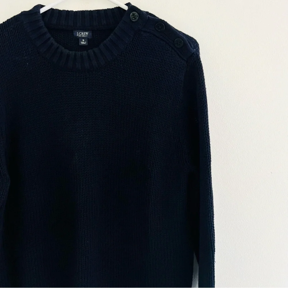 J. Crew Blue Navy Knit Pullover Sweater Small
